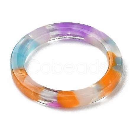 Cellulose Acetate(Resin) Finger Rings RJEW-Z007-02G-1