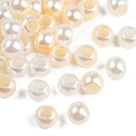 Acrylic Imitation Pearl European Beads OACR-XCP0001-11-1