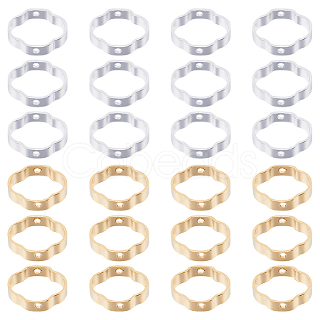 60Pcs 2 Colors Brass Bead Frame KK-SC0004-66-1