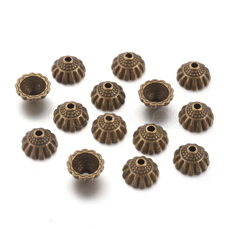 Tibetan Style Alloy Bead Caps X-MLF9305Y-NF-1