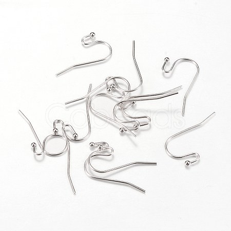 Brass Earring Hooks X-KK-R037-13P-1