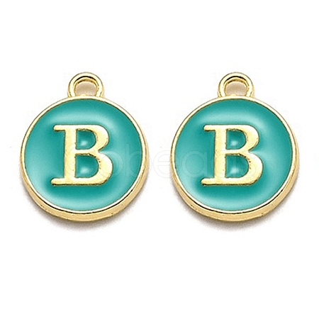 Golden Plated Alloy Enamel Charms LS-ENAM-Q437-15B-1