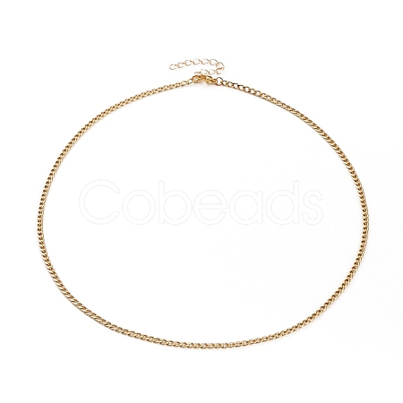 304 Stainless Steel Curb Chains Necklaces NJEW-JN03280-01-1
