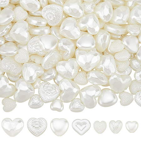 210Pcs 7 Styles ABS Imitation Pearl Beads OACR-PA0001-56-1