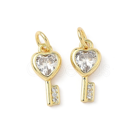 Brass Micro Pave Cubic Zirconia Pendants KK-L239-009G-1