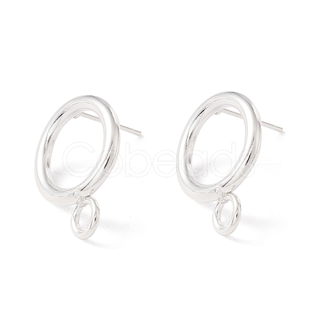 304 Stainless Steel Stud Earring Findings STAS-P308-02B-S-1