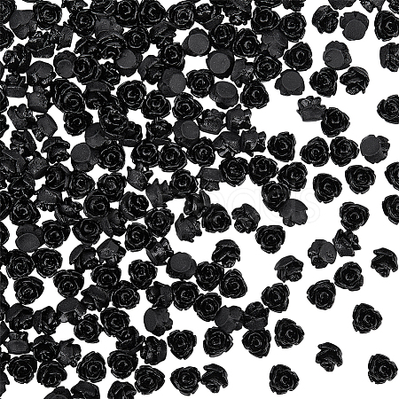 200Pcs Opaque Resin Cabochons CRES-ME0001-05-1