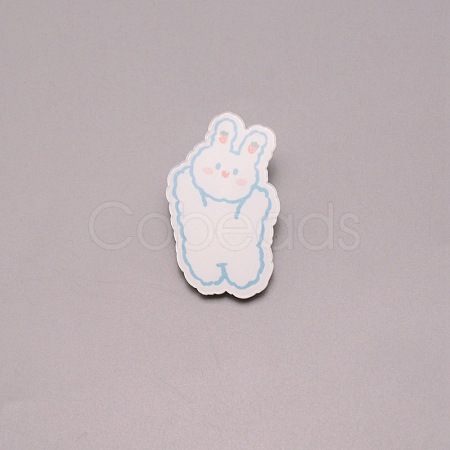 Rabbit with Strawberry Brooch Pin JEWB-TAC0002-62-1