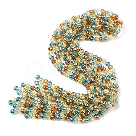 Electroplate Glass Beads Strands EGLA-D300-06-8mm-24-1
