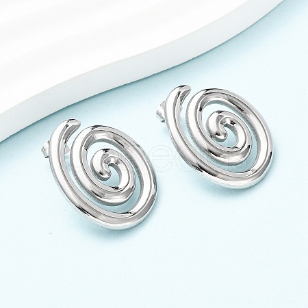 304 Stainless Steel Stud Earrings EJEW-I323-01P-04-1