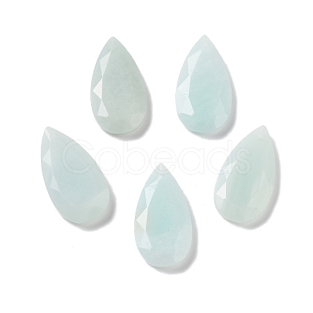 Natural Flower Amazonite Faceted Pendants G-D082-01H-1