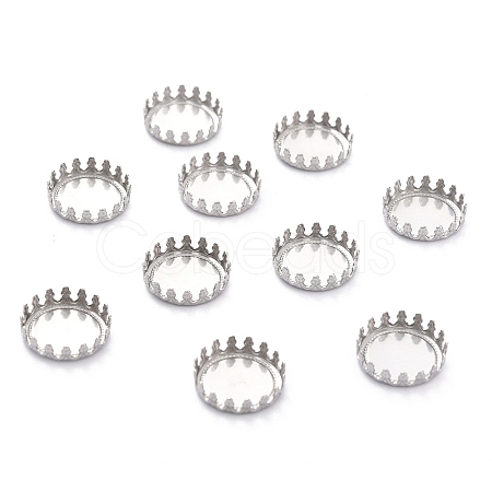 Non-Tarnish 304 Stainless Steel Cabochon Settings STAS-Y001-06A-P-1