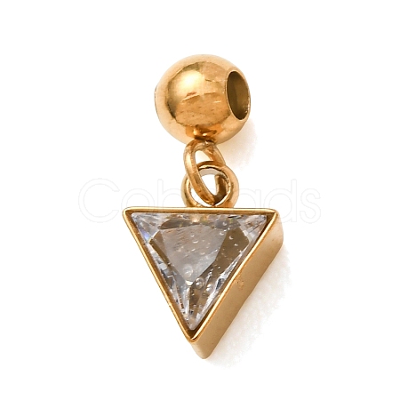 304 Stainless Steel Pave Clear Cubic Zirconia Charms LS-CU-CBAB6EC-14G-02-1