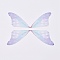 Fashion DIY Earrings Jewelry Accessories, Fibre Tulle Pendants, Butterfly Wing, Lilac, 58x19x0.1mm, Hole: 0.8mm