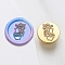 Wax Seal Brass Stamp Head, Bottle Pattern, for Wax Seal Stamp, Golden, 25x14.5mm, Hole: 7mm