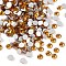 Glass Flat Back Rhinestone, Grade A, Back Plated, Faceted, Half Round, Topaz, SS10, 2.7~2.8mm, 1440pcs/bag