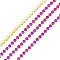 Brass Rhinestone Strass Chains, Rhinestone Cup Chain, Imitate Luminous Style, Raw(Unplated), Ruby, 1.5x1.5mm, about 18.70 Feet(5.7m)/Strand