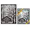 Rubber Clear Stamps, for Card Making Decoration DIY Scrapbooking, Tree, 22x18x0.8cm