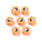 Handmade Polymer Clay Beads, for DIY Jewelry Crafts Supplies, Flower with Yinyang, Dark Orange, 8~9x7.5~8.5x4~4.5mm, Hole: 1.6~1.8mm