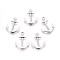 Alloy Pendants, Cadmium Free & Lead Free, Anchor, Platinum, 32x24.5x2mm, Hole: 3mm