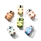 Handmade Porcelain Beads, Bear, Mixed Color, 18~18.5x11.5~12x10.5~11.5mm, Hole: 1.8~2mm