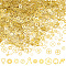 Olycraft 300~400Pcs 10 Style Brass Cabochons, Nail Art Decoration Accessories, Gear, Golden, 5.5~9x0.15mm, Hole: 0.3~4.5mm, 30~40pcs/style