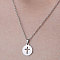 Non-Tarnish 201 Stainless Steel Cross Pendant Necklace, Stainless Steel Color, 17.72 inch(45cm)