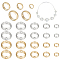 CREATCABIN 50Pcs 10 Styles Brass Beads Frames, Long-Lasting Plated, Round Ring, Mixed Color, 6~12x2.5~3mm, Hole: 1~1.2mm,  5pcs/style