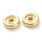 Rack Plating Alloy Spacer Beads, Lead Free & Cadmium Free, Long-Lasting Plated, Disc, Real 18k Gold Plated, 8x2mm, Hole: 2mm