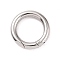 Tarnish Resistant 304 Stainless Steel Spring Gate Rings, O Rings, Stainless Steel Color, 6 Gauge, 24x4mm, Inner Diameter: 16mm