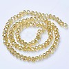Electroplate Glass Beads Strands EGLA-A034-T4mm-B18-2