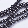 Non-magnetic Synthetic Hematite Bead Strands X-G-R193-19-8mm-1
