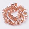 Electroplated Natural Quartz Crystal Bead Strands G-F336-06-2
