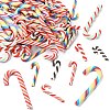 60Pcs 10 Styles Christmas Theme Polymer Clay Artificial Candy Cane FIND-CJ0002-89-1