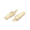 Religion Brass Micro Pave Clear Cubic Zirconia Pendants KK-N287-46I-G-2
