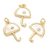 Rack Plating Brass Micro Pave Cubic Zirconia Pendants KK-A185-23G-1