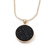 Alloy Rhinestone Pendant Necklaces NJEW-H306-A07-G-2