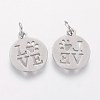 Non-Tarnish 304 Stainless Steel Pendants STAS-Q201-T450S-2
