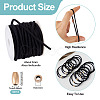 5M Round Nylon Elastic Cord with 100Pcs Gold Plastic Beads DIY-TA0011-37-3