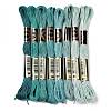 8 Skeins 8 Colors 6-Ply Polyester Embroidery Floss OCOR-M009-01A-06-1