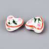 Hand Painted Tulip Flower Porcelain Ceramic Beads PORC-T134-28F-3