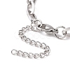 Non-Tarnish 304 Stainless Steel Cable Chain Bracelet for Men Women BJEW-E031-05A-P-3