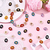200Pcs 10 Colors Opaque & Transparent Acrylic Metal Enlaced Beads OACR-SC0002-69-5