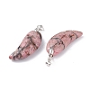 Natural Rhodonite Pendants G-I314-01P-10-3