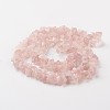 Chip Natural Madagascar Rose Quartz Bead Strands G-M344-50-2