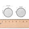 Tibetan Style Alloy Flat Round Pendant Cabochon Settings TIBEP-Q045-068G-AS-RS-3