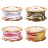 4 Rolls 4 Colors Segment Dyed Macrame Cotton Cord OCOR-YW0001-27A-1