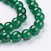 1Strand Dark Green Transparent Crackle Glass Round Beads Strands X-CCG-Q001-6mm-17-3