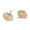 Brass & Clear Cubic Zirconia Charms KK-G497-20G-2