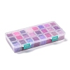 Purple Series 600G 24 Colors Glass Seed Beads SEED-JP0008-06-3mm-7
